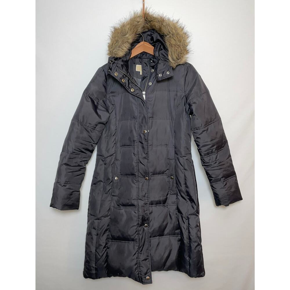 Michael Kors Down Jacket w/Faux Fur Hood - Size S - Side Zip at‎ Hips